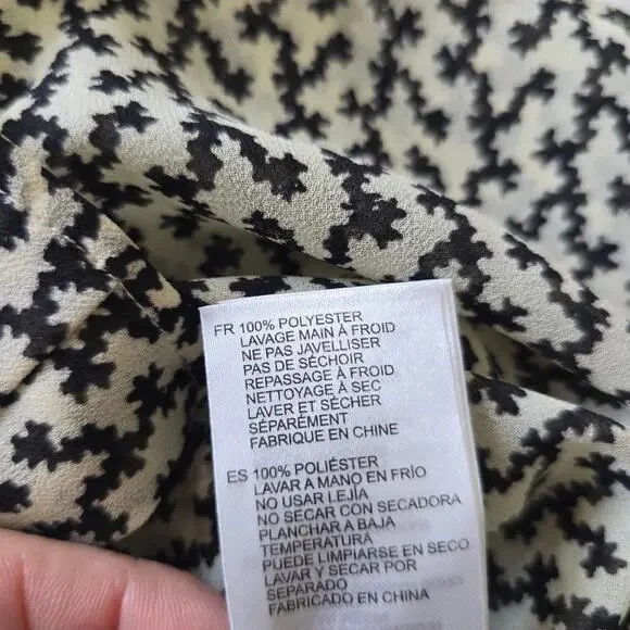 Reiss Lea Desert-trail Button Up Shirt Blouse Size US 10 Pleated Front Work - Picture 8 of 10